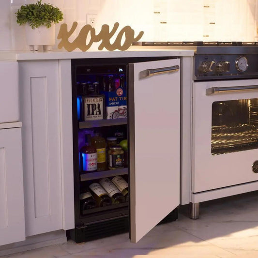 XO APPLIANCE XOU24BCOFL Beverage Center, 24" Solid Panel Ready Door, Left Hinge Custom Panel Ready - XOU24BCOFL