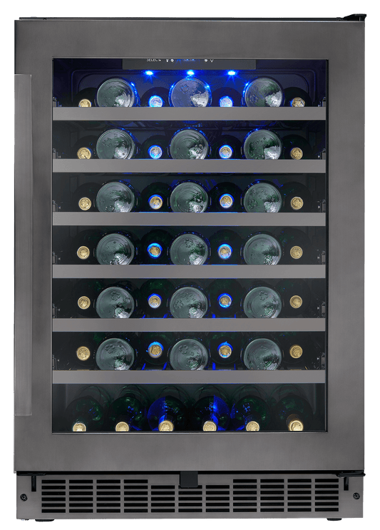 SILHOUETTE Silhouette Select - 24" Built-in Wine Cellar In Black in Stainless Steel - SSWC056D1BS