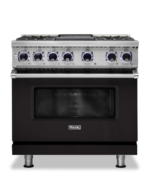 VIKING 36" Dual Fuel Range - VDR7362 Viking 7 Series Black - VDR73624GON