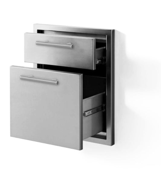 XO APPLIANCE XOG16DRAWER 16" in Stainless Steel Double Drawer in Stainless Steel - XOG16DRAWER