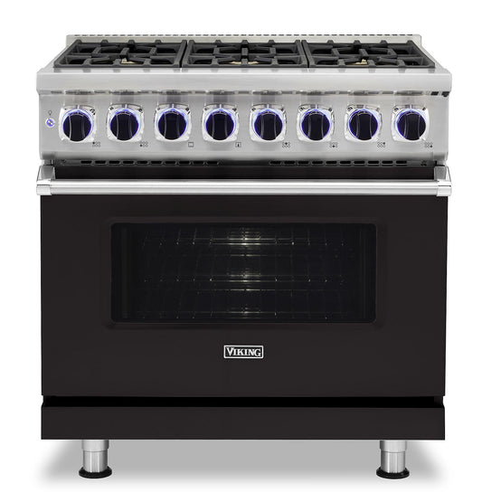 VIKING 36" Dual Fuel Range - VDR7362 Viking 7 Series Black - VDR73626BONLP