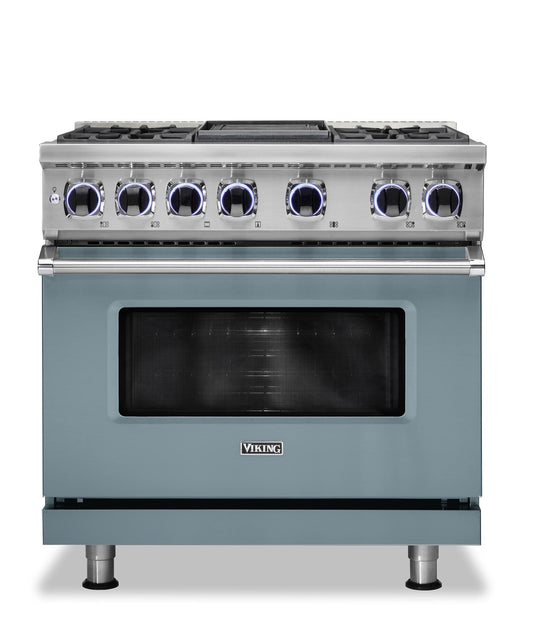 VIKING 36" Dual Fuel Range - VDR7362 Viking 7 Series Blue - VDR73624GNSLP