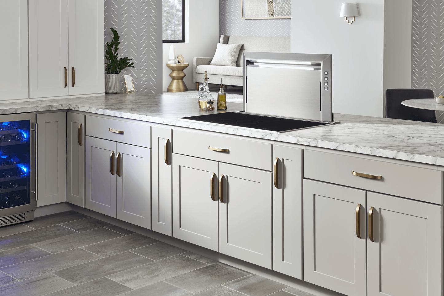 ZEPHYR Lift Downdraft, 18" rise, 30" width in Stainless Steel - DLIE30ASX