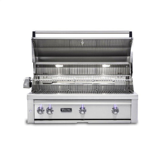 VIKING 36"W. Built-in Grill with ProSear Burner and Rotisserie in Stainless Steel - VQGI5361NSS