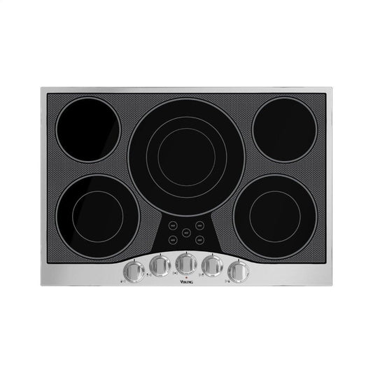 VIKING 30" Electric Cooktop - RVEC in Stainless Steel On Black - RVEC3305BSB