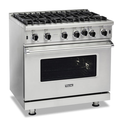 VIKING 36" Open Burner Gas Range Viking 5 Series Red - VGIC53626BSCLP