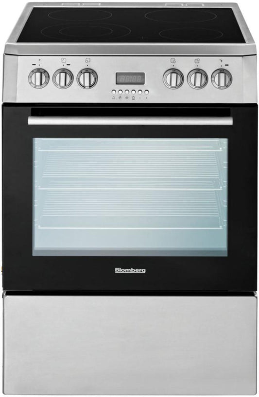 BLOMBERG APPLIANCES BERU24102SS 24in Electric, convection w/fan and circular element, smooth top 4 zone, in Stainless Steel - BERU24102SS