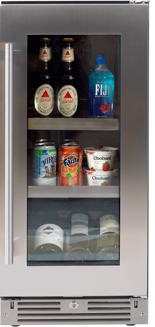 XO APPLIANCE XOU15BCGSR 15" Beverage Center, in Stainless Steel Glass, Right Hinge in Stainless Steel - XOU15BCGSR