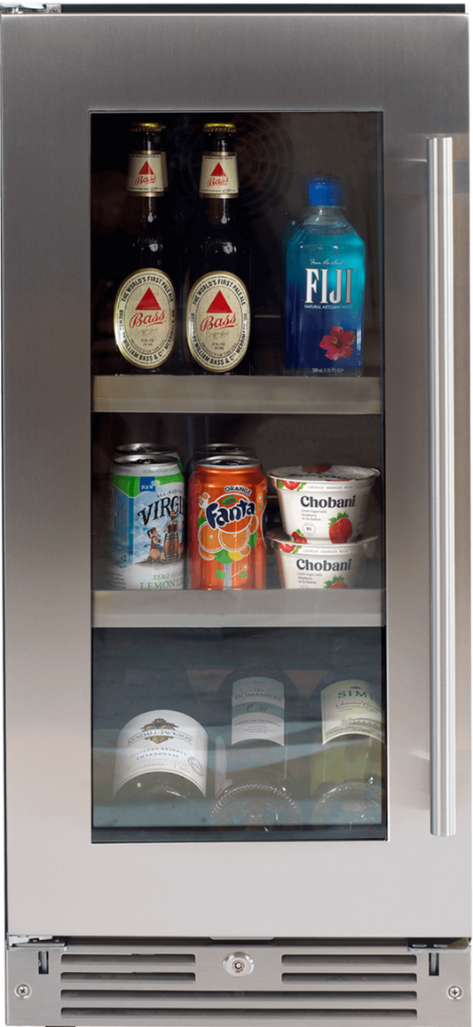 XO APPLIANCE XOU15BCGSL 15" Beverage Center, in Stainless Steel Glass, Left Hinge in Stainless Steel - XOU15BCGSL