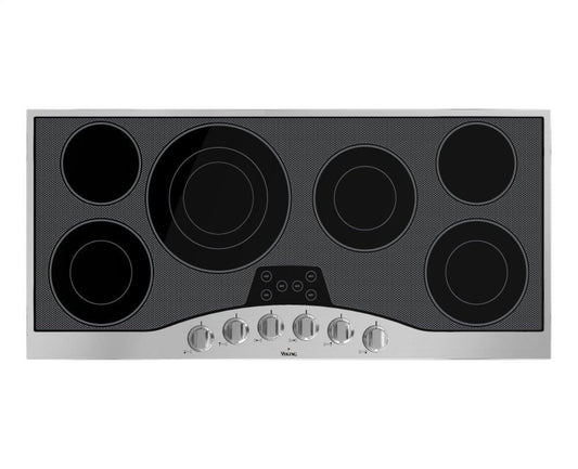 VIKING 45" Electric Cooktop - RVEC in Stainless Steel On Black - RVEC3456BSB