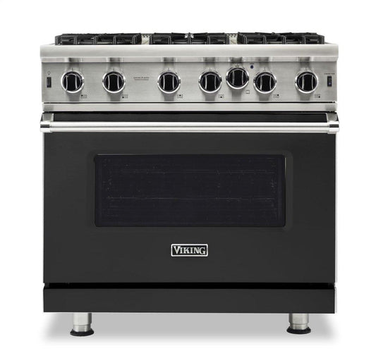 VIKING 36" Open Burner Gas Range Viking 5 Series Black - VGIC53626BCS