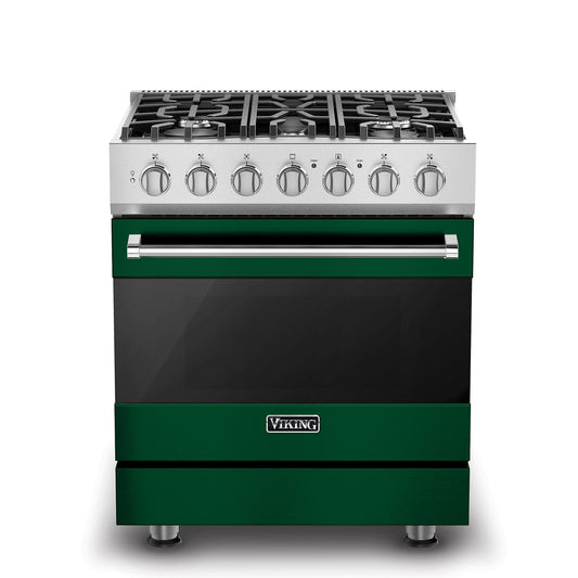 VIKING 30" Self-Cleaning Dual Fuel Range Viking 3 Series Green - RVDR33025BIVLP