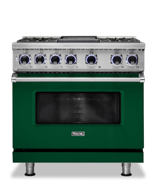 VIKING 36" Dual Fuel Range - VDR7362 Viking 7 Series Green - VDR73624GIV