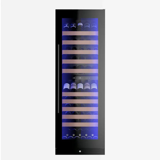 XO APPLIANCE XOU2470WDZGB Tall Dual Zone Wine Cooler, Black Glass Black - XOU2470WDZGB