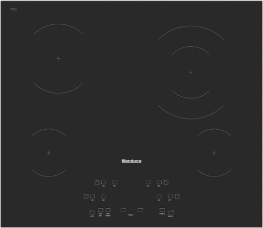 BLOMBERG APPLIANCES CTE24410 24in electric cooktop, 4 burner, touch controls Black - CTE24410
