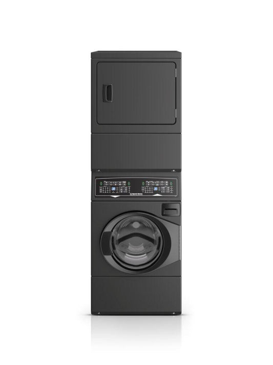 SPEED QUEEN SF7008BE SF7 Stacked Washer - Electric Dryer with Pet Plus™Sanitize Fast Cycle Times Black - SF7008BE