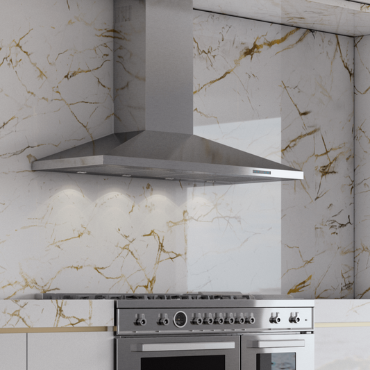 XO APPLIANCE XOV36SC 36" 600/395 CFM Italian Made Wall Chimney Range Hood in Stainless Steel - XOV36SC