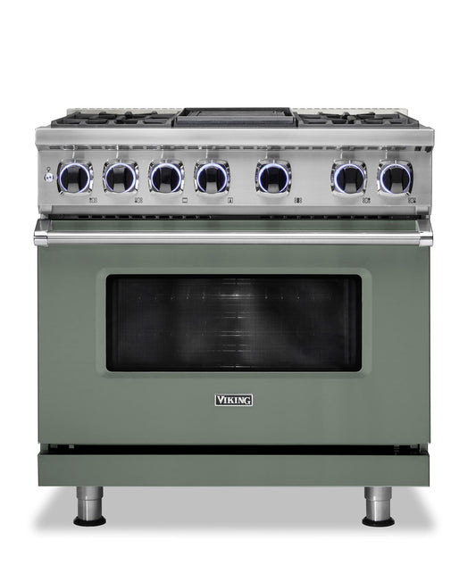VIKING 36" Dual Fuel Range - VDR7362 Viking 7 Series Green - VDR73624GEULP
