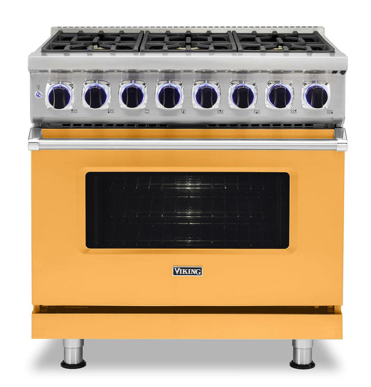 VIKING 36" Dual Fuel Range - VDR7362 Viking 7 Series Yellow - VDR73626BDALP