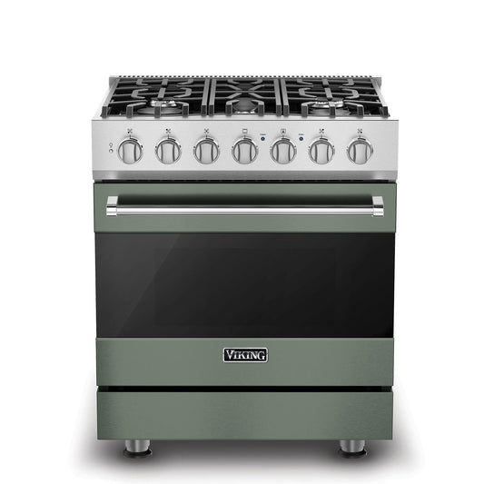 VIKING 30" Self-Cleaning Dual Fuel Range Viking 3 Series Green - RVDR33025BEULP