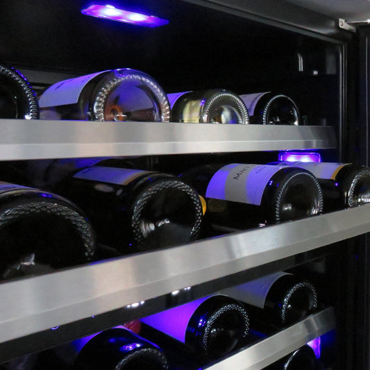 XO APPLIANCE XOU24WDZOFL Wine Cooler, Dual Zone 24" Solid Panel Ready Door, Left Hinge Custom Panel Ready - XOU24WDZOFL