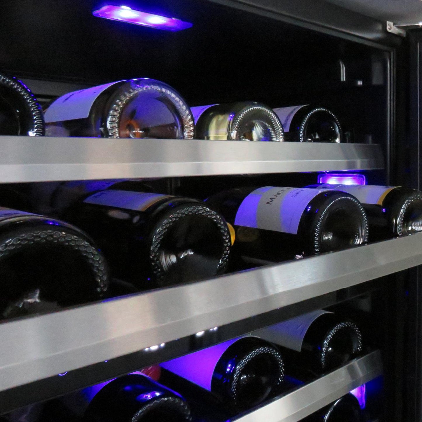 XO APPLIANCE XOU24WDZGBSR Dual Zone Wine Cooler, 24" Black Stainless, Right Hinge Black in Stainless Steel - XOU24WDZGBSR