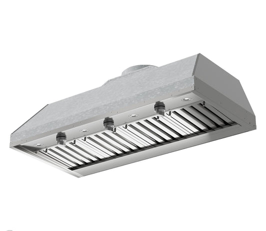 XO APPLIANCE XOGVIL48S Outdoor Custom Insert for a 48" Wide Custom Hood, 1200 CFM, LED Lights, Pro Baffle Filters - XOGVIL48S