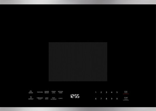 XO APPLIANCE XOOTR24BS 24" Over-The-Range Microwave Oven in Black Glass with in Stainless Steel Trim Black On Stainless - XOOTR24BS