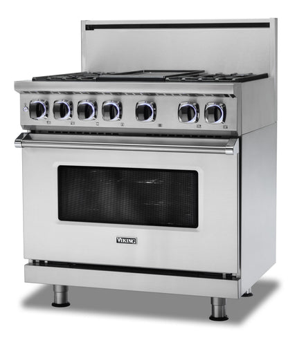VIKING 36" Dual Fuel Range - VDR7362 Viking 7 Series Gray - VDR73624GNALP