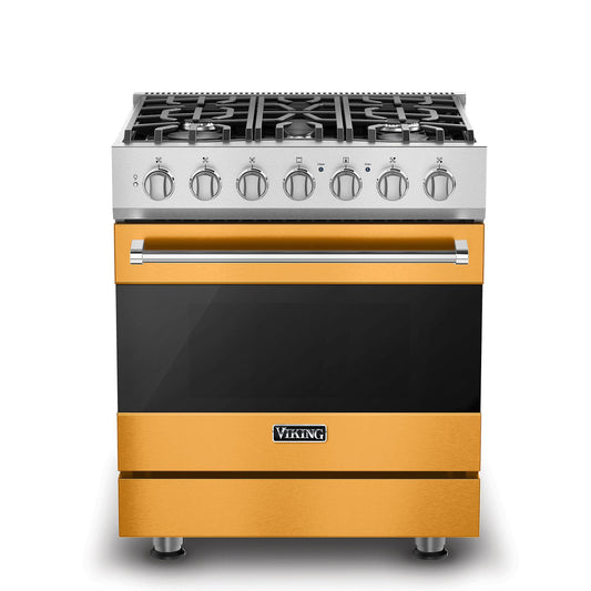 VIKING 30" Self-Cleaning Dual Fuel Range Viking 3 Series Yellow - RVDR33025BDA