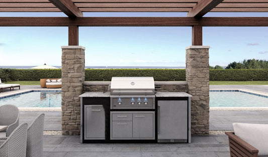 XO APPLIANCE XOGOK36V1BL Factory Assembled, Appliance Ready Designer Island Black On White - XOGOK36V1BL