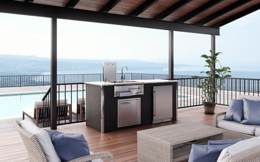 XO APPLIANCE XOGOKBARV1GR Factory Assembled, Appliance Ready Designer Island Gray - XOGOKBARV1GR
