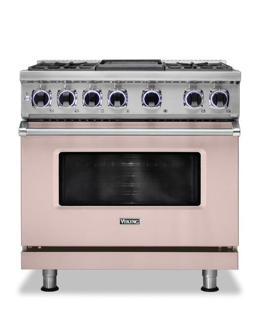 VIKING 36" Dual Fuel Range - VDR7362 Viking 7 Series Pink - VDR73624GBHLP