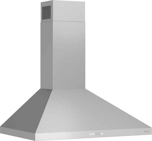 ZEPHYR Brisas Traditional Pyramid Wall, 30" SS, ACT, LED in Stainless Steel - BVEE30CS