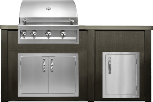 Haven 72" Artisan Outdoor Kitchen Island  w/ 17" Door - HART72DOOR