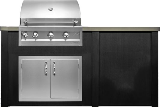 Haven 72" Artisan Outdoor Kitchen Island w/ Plain Panel - HART72PAN