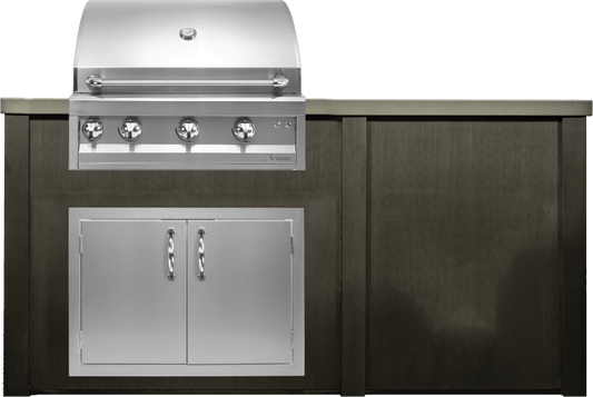 Haven 72" Artisan Outdoor Kitchen Island w/ Plain Panel - HART72PAN
