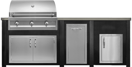 Haven 96" Artisan Outdoor Kitchen Island  w/ 17" Door - HART96DOOR