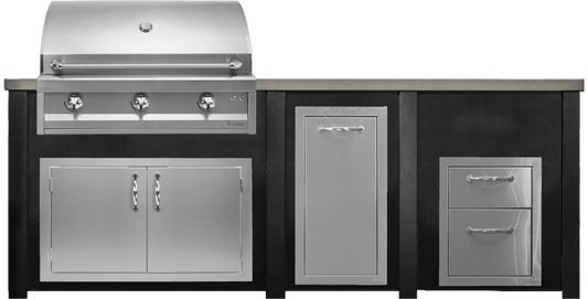 Haven 96" Artisan Outdoor Kitchen Island  w/ 17" Drawer  - HART96DRAW