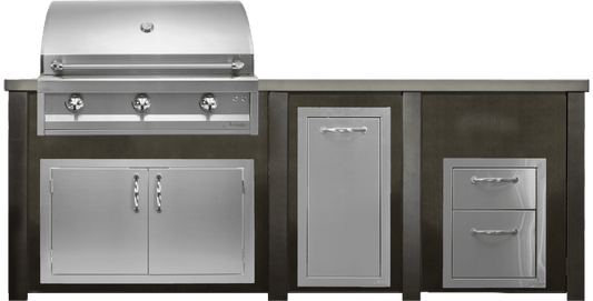 Haven 96" Artisan Outdoor Kitchen Island  w/ 17" Drawer  - HART96DRAW