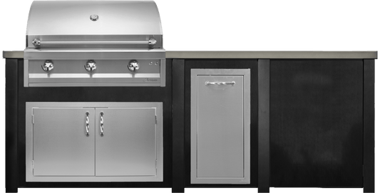 Haven 96" Artisan Outdoor Kitchen Island w/ Plain Panel - HART96PAN