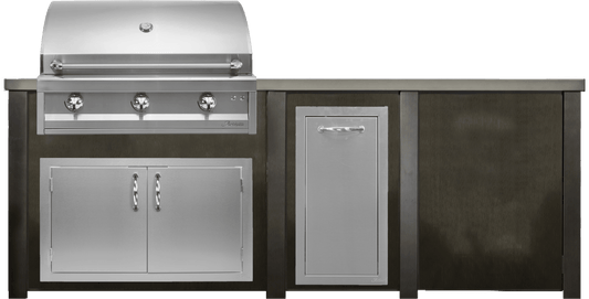 Haven 96" Artisan Outdoor Kitchen Island w/ Plain Panel - HART96PAN