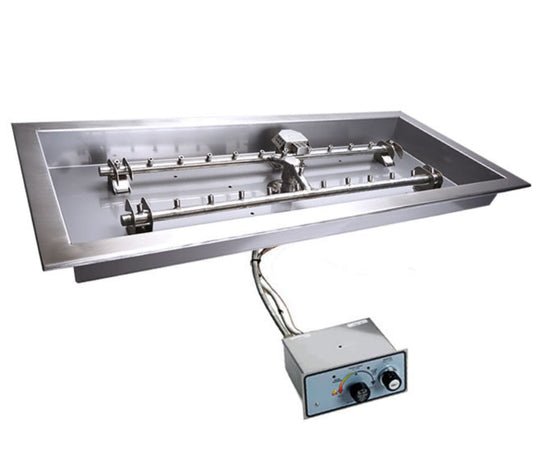 54X16″ Rectangle Manual Spark Ignition Kit With Torpedo Burner - TOR-FPPK54X16-H-FLEX-NG