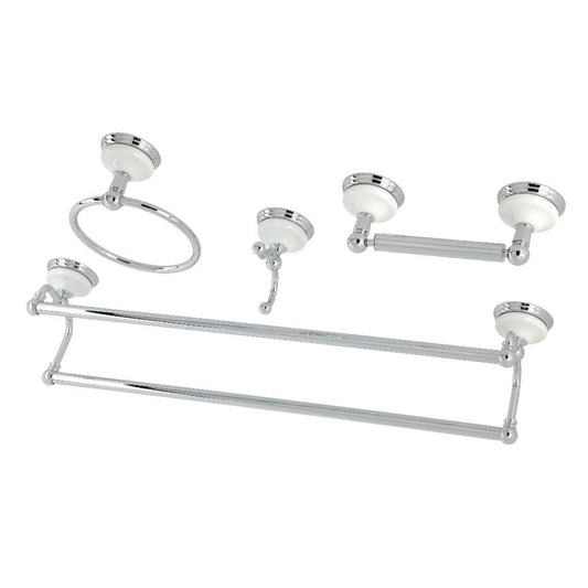 Kingston Brass Victorian 4-Piece Dual Towel Bar Bathroom Hardware Set - BAK1113478