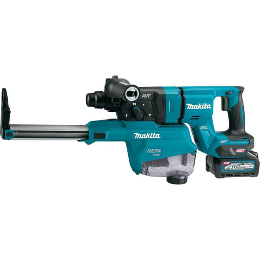 Makita 40V Max XGT️ 1-1/8in AVT Rotary Hammer Kit with Dust Extractor & FREE Makita GRH07ZW - GRH07M1W
