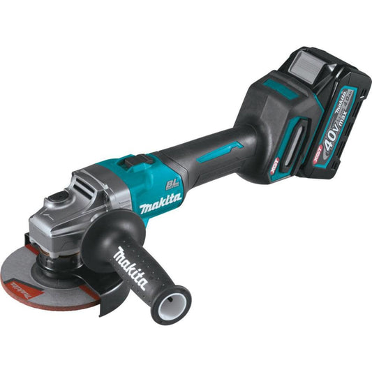 Makita 40V Max XGT Brushless Cordless 4‑1/2” / 5" Angle Grinder Kit, with Electric Brake (4.0Ah) - GAG01M1