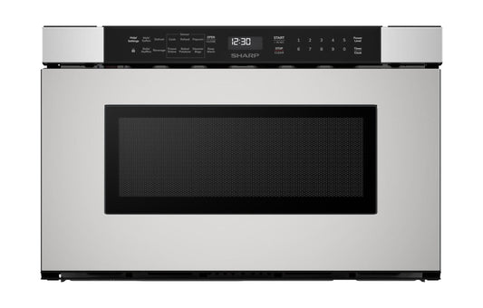 SHARP 24 in. 1.2 cu. ft. Built-In in Stainless Steel Microwave Drawer Oven - SMD2440JS-CLR