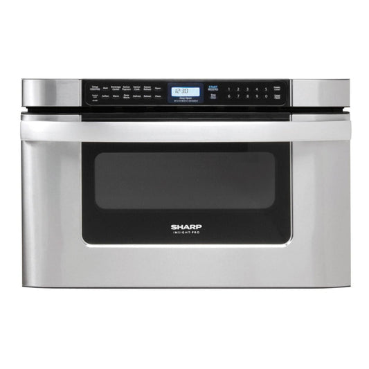 SHARP 24 in. 1.2 cu. ft. 950W Sharp Easy Open in Stainless Steel Microwave Drawer - KB6524PSY