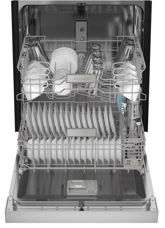 SHARP Sharp 24 in. in Stainless Steel Hybrid 52dB Dishwasher - SDW6504MS