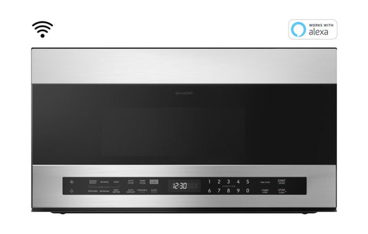 SHARP 1.7 cu. ft. Smart Over-the-Range Microwave Oven - SMO1759JS